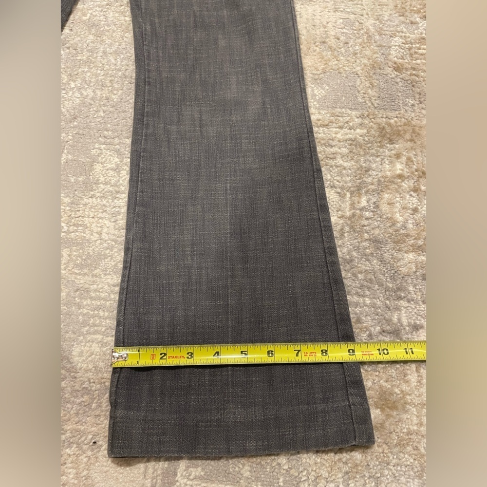 Y2K Speak 2 Me Gray Boot Cut Flare Cotton Blend Pants Size 7 Juniors Low Rise - Picture 3 of 11